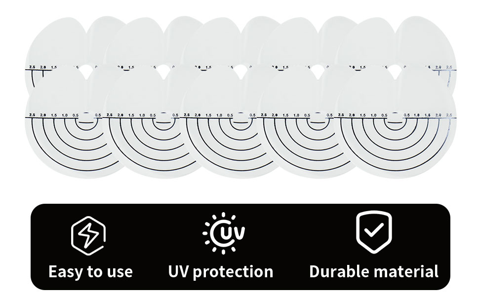 10pcs Transparent UV Light & Heat Protector Shields for V Light Hair Extensions