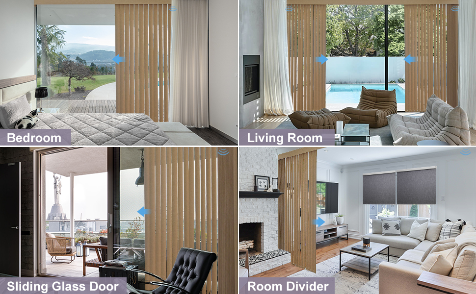 Graywind Motorized Vertical Blinds Compatible with Alexa