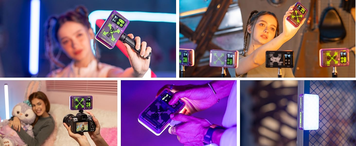 VILTROX Magnetic RGB Video Light 360° Full Color Portable LED Camera Light Panel