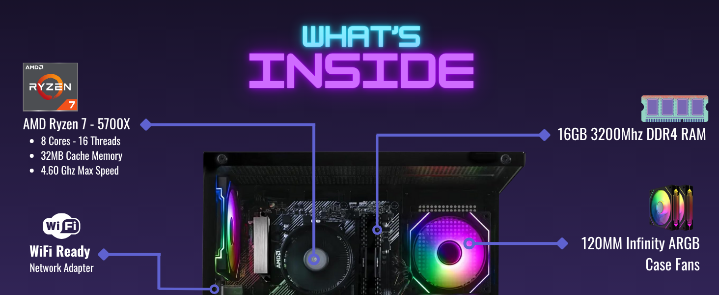 Text reads 'INSIDE' with gaming or entertainment interface elements shown against a dark purple and blue background with illuminated effects.