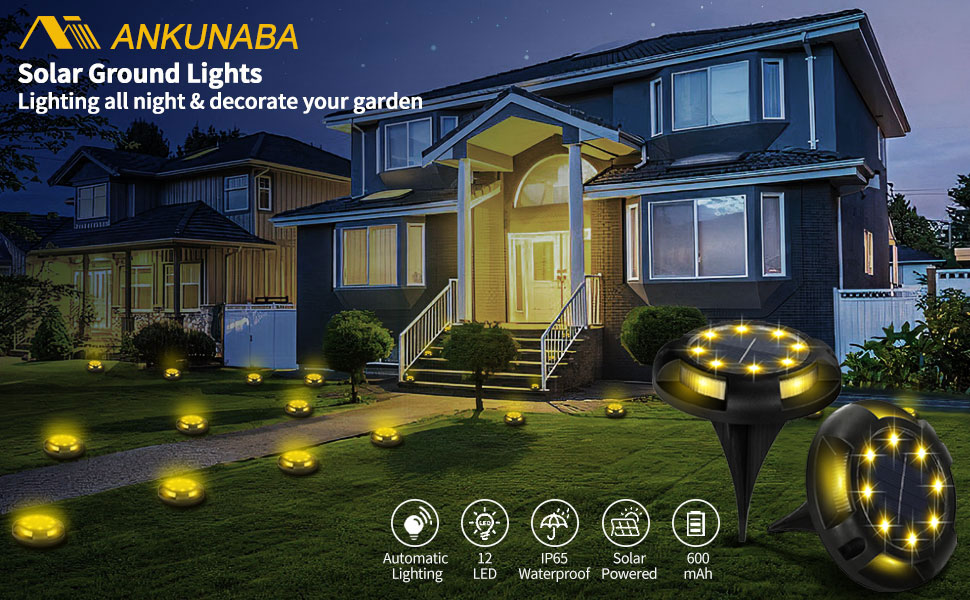 ANKUNABA solar gronnd lights