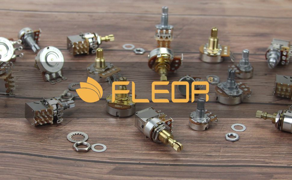 FLEOR 2PCS Full Size B250K Linear Taper Potentiometer Guitar Tone