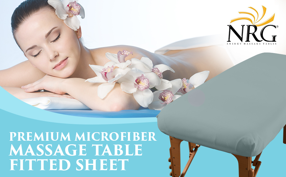 NRG Premium Microfiber Fitted Massage Spa Table Sheet Linen