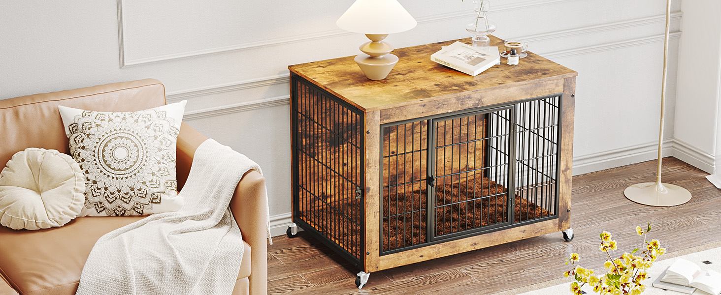 Dog kennel end table