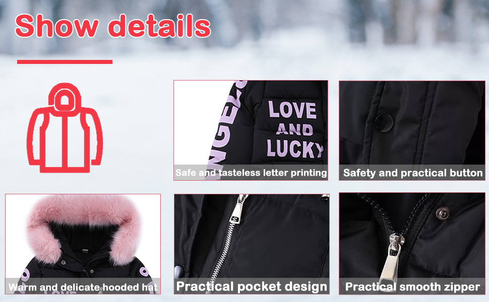 Meisjes winterjas winterjas donsjack kinderen donsjas outdoor jas outerwear