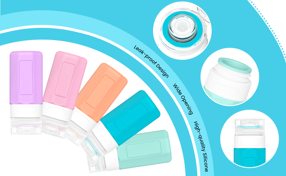 Are made fron high-quality silicone, with leak-proof design