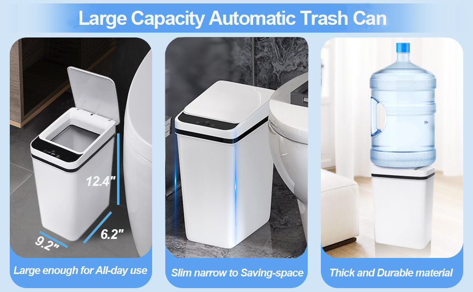 smart trash can sensor bin kitchen waste bin white bathroom bin rubbish bin toilet bin