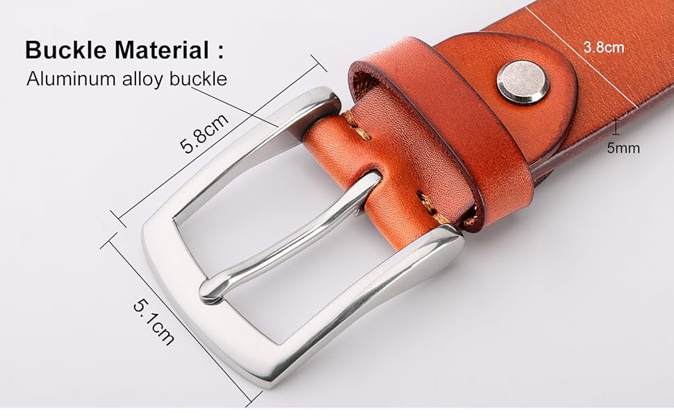 KARTURAKE Premium Top-grain Men's Leather Belt,Adjustable