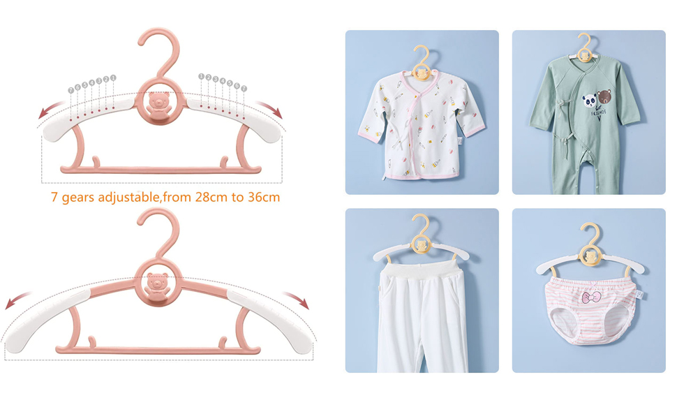 Spesh 20 pcs Baby Hangers for Clothes (2836cm) Plastic Coat hangers