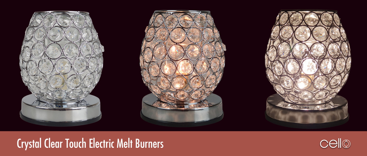 Cello Crystal Clear Touch Electric Melt Burner Wax Melt & Oil Burner