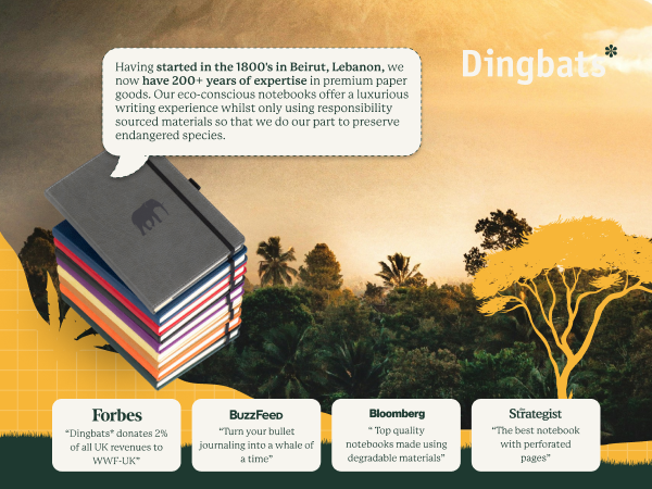 Amazon.com : Dingbats* Wildlife Dotted Journal Notebook A5