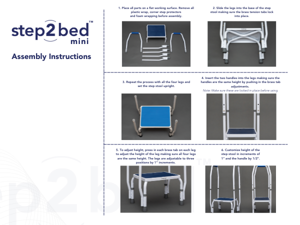 step2bed mini assembly adjustments