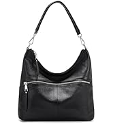 YALUXE Women's Genuine Leather Shoulder Bags Fashion Hobo Handbags Purses Cross-body Bags with Ke...