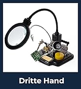Velleman Multifunktionale Dritte Hand mit Vergrößerungsglas und Lötzubehör, Ideal für Präzisionsa...