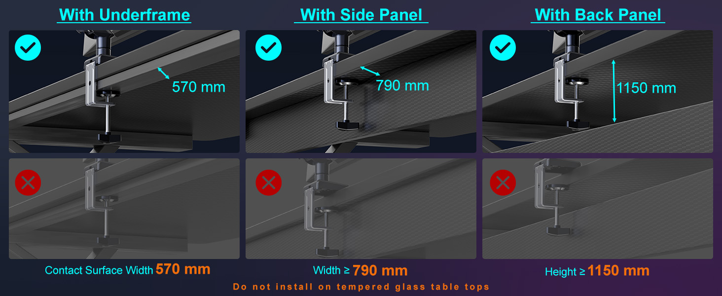 Text shows measurements: '329 mm', '285 mm', '110 mm' with product labels 'WHITE NUDE FRAME', 'WHITE STYLE FRAME', 'WHITE BLACK PANEL'. Shows three variations of white framed panels.