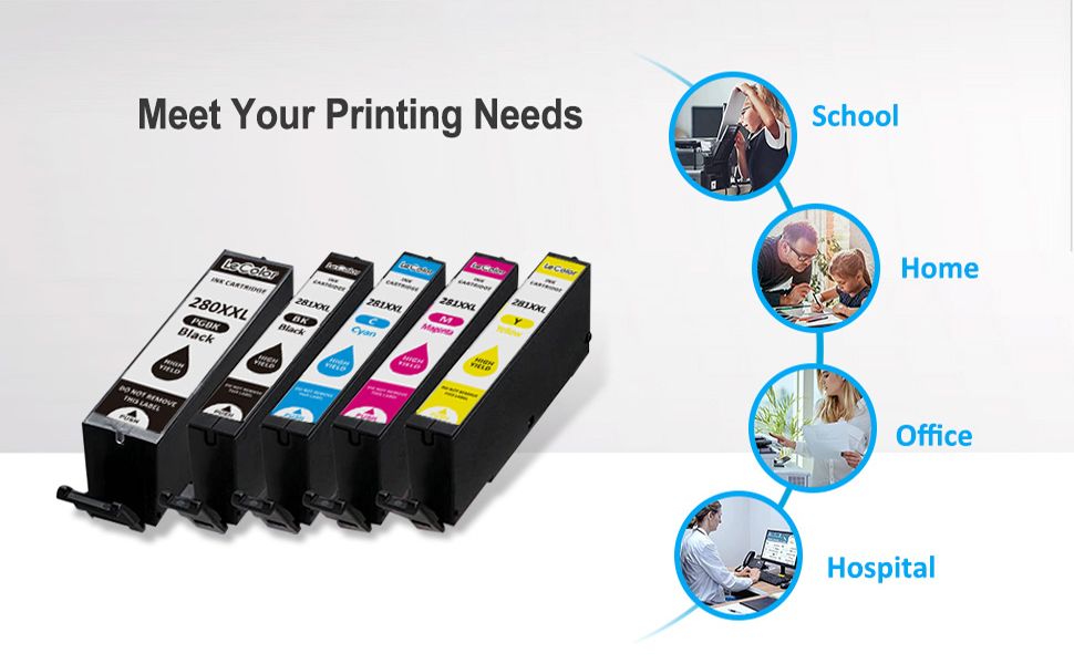 PGI280XXL CLI281XXL 280 281 Compatible Ink Cartridge Work