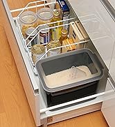 Belca 米びつ システムキッチン用 ライスボックス6 容量6kg 幅20×奥行30.3×高さ19.3cm ブラック/ブラック 計量カップ付き 密閉 日本製 BRB-6BKN