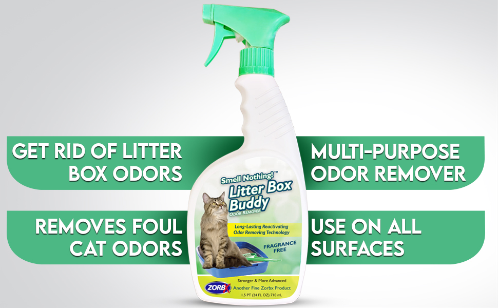 ZORBX Unscented Cat Litter Deodorizer Spray FastActing Cat Litter Box Deodorizer