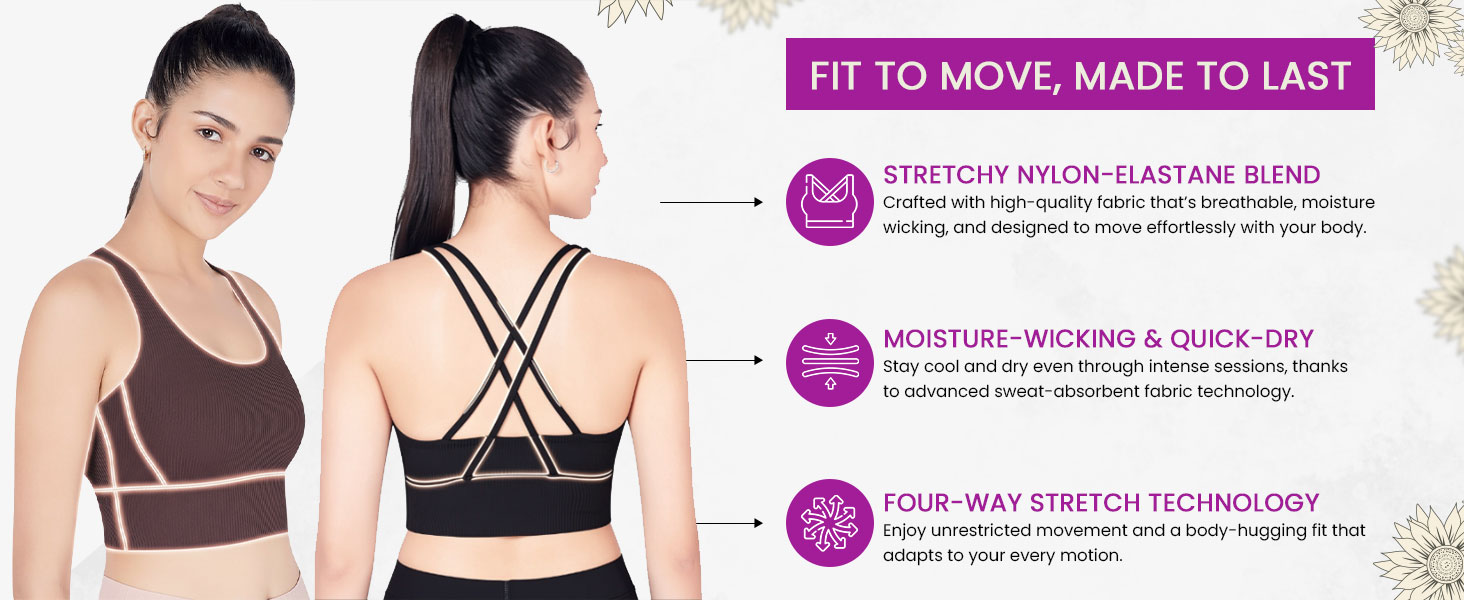 SPN-JGSP Moisture Wicking Technology, Wire-Free Comfort, Quick-Dry and Breathable Fabric