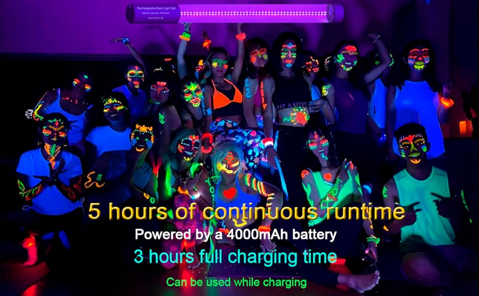 UVA 395nm 395 nm Black Light Rechargeable blacklight Battery Powered Operated