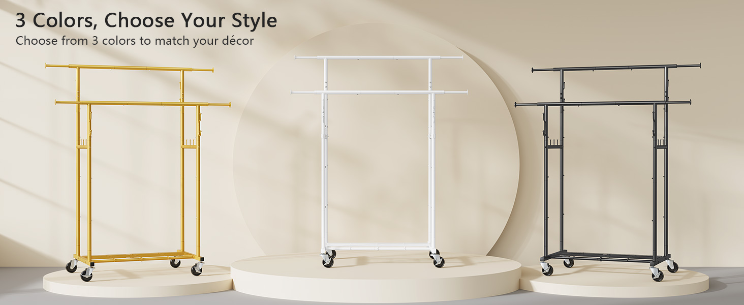 clothes rack with wheels