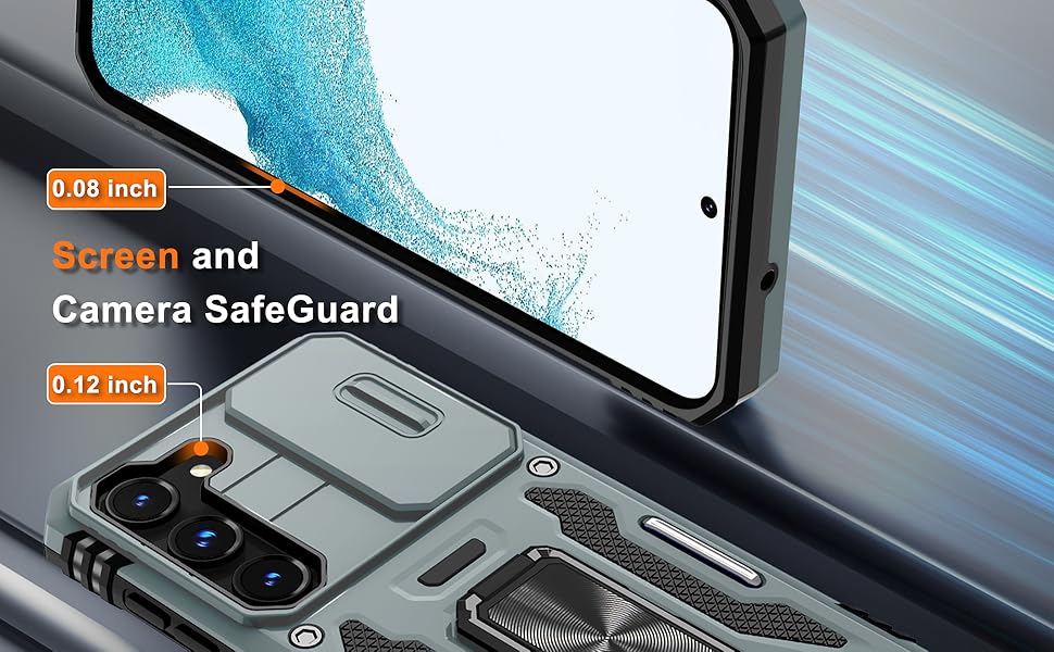 Samsung Galaxy S23 Plus Case with Slide Camera Cover and