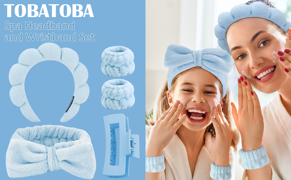 spa headband and wristband set
