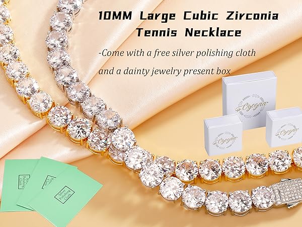 Glitter Luxury Tennis Chain Set 【GOLD】 3mm & 5mm Luxury Tennis Chain Set 【GOLD】 | Glitter