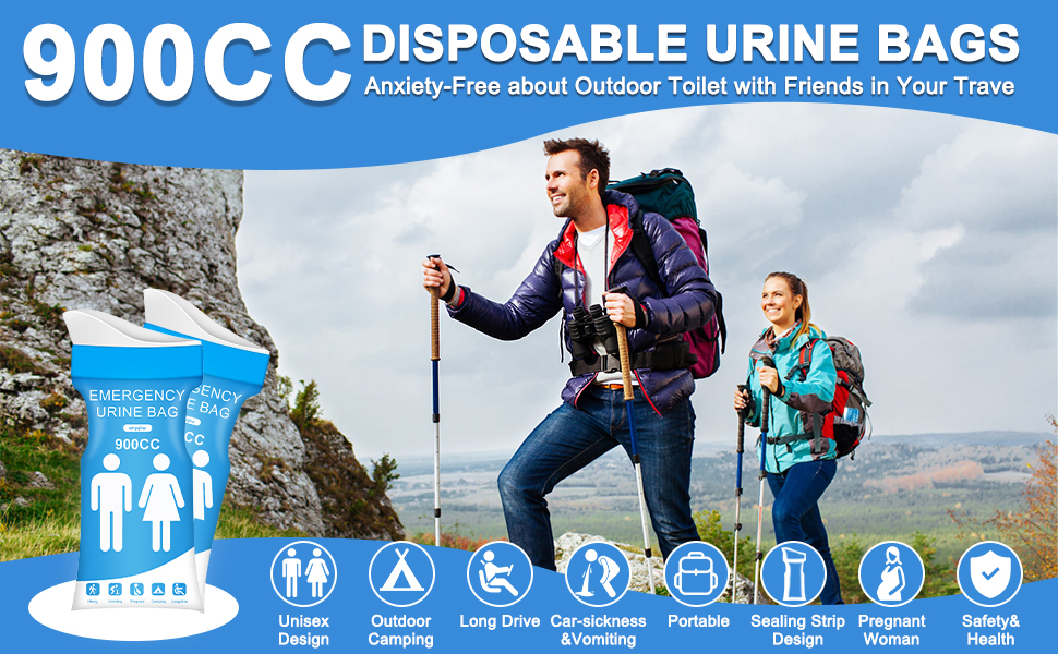 900 CC Disposable Urine Bags