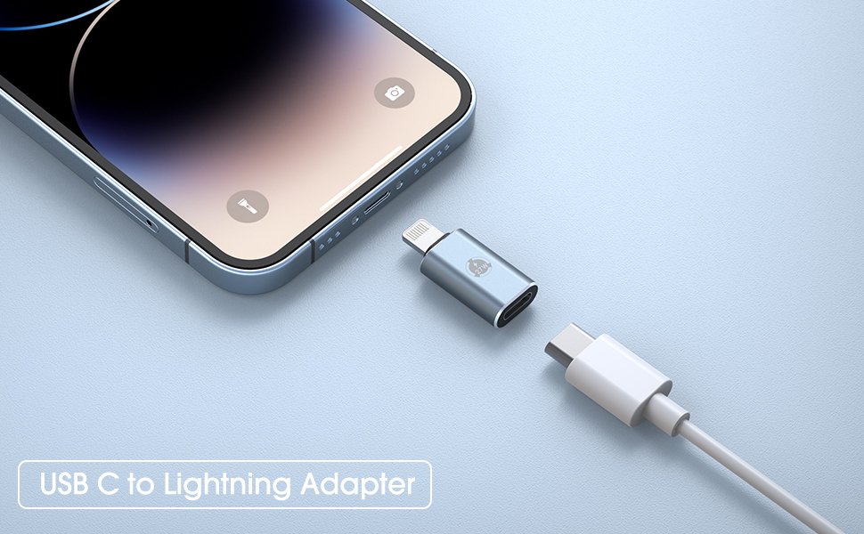 WishDirect USB C to Lightning Adapter, 2 Pack Type C Female