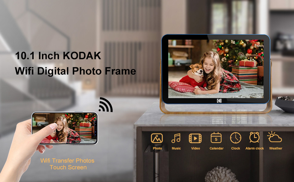 KODAK RCF108 Cyfrowa ramka na zdjęcia, 10”, wifi, ekran dotykowy IPS