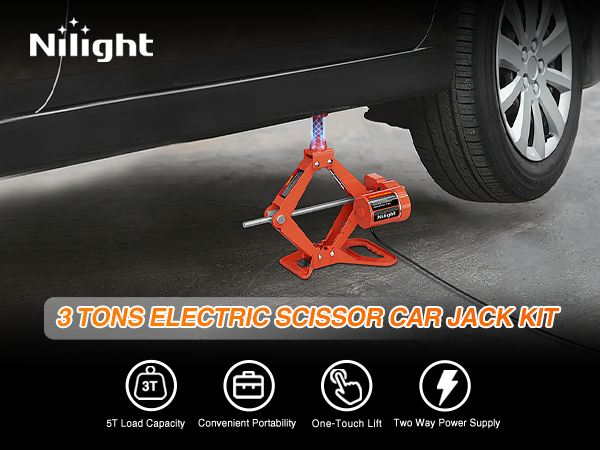 Amazon.com: Nilight Electric Car Jack 3 Ton 6600LBS Floor