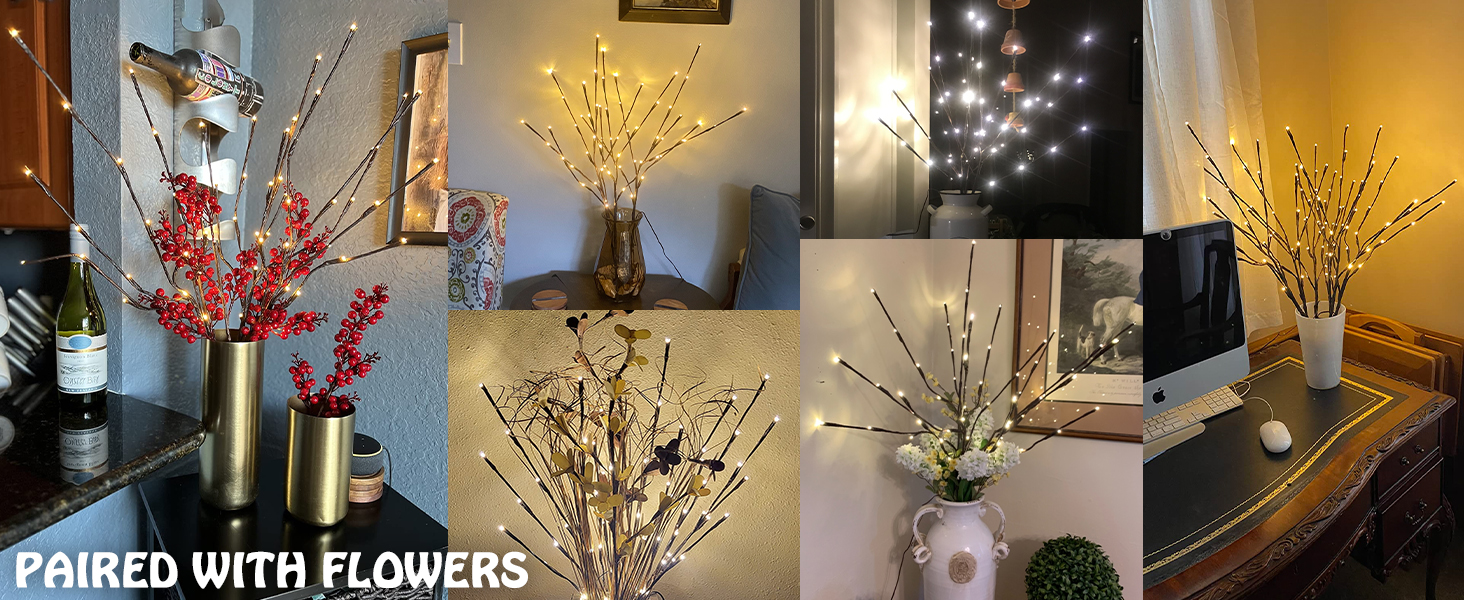 Decorate Christmas with other flower branches
