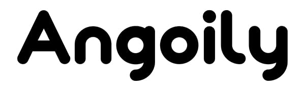 Schwarzer Text mit dem Wort „Angoily“ in fetter, abgerundeter Schrift auf weißem Hintergrund