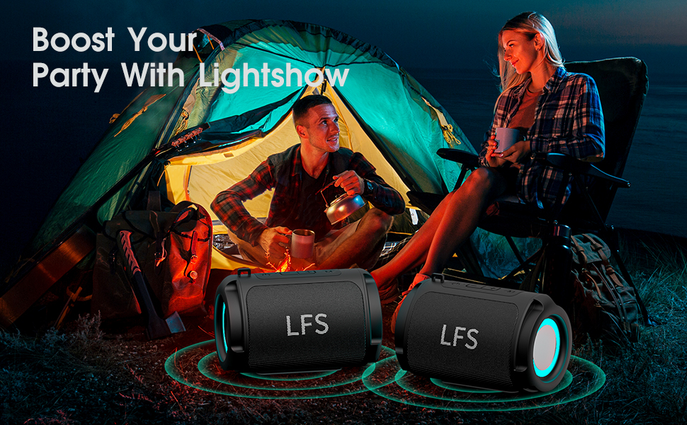 LFS Portable Bluetooth Speakers, Wireless Mini Speaker Waterproof Beach