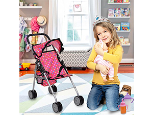 fash n kolor Doll Stroller with Basket