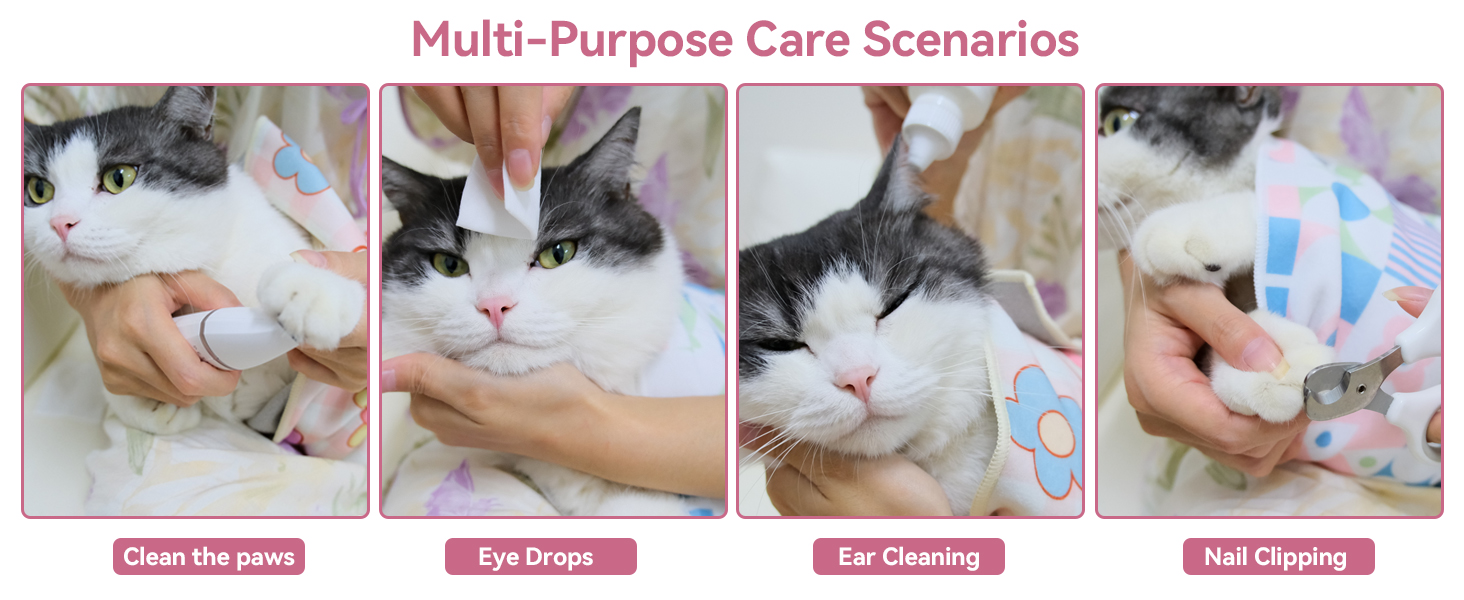 cat grooming wrap cutting nails restraint for nail clipping nail trimming burrito swaddle