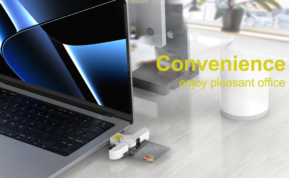 Smart Card Reader USB C Elektronische Identität, digitale Signatur und