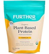 Further Food Organic Vegan Protein Powder Vanilla - 20g of Plant Based Protein, Organic Protein P...