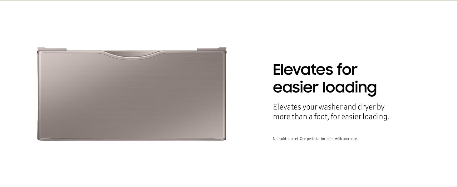 SAMSUNG 27Inch Washer Dryer Pedestal Stand w/ Pull Out