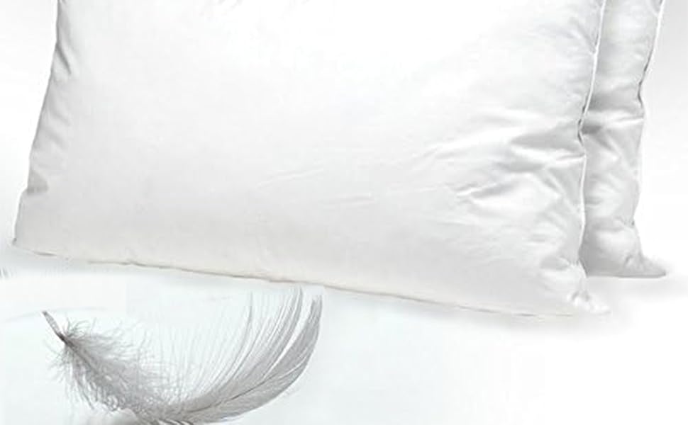 Casabella Duck Feather & Down Pillows Luxurious Comfort for Restful