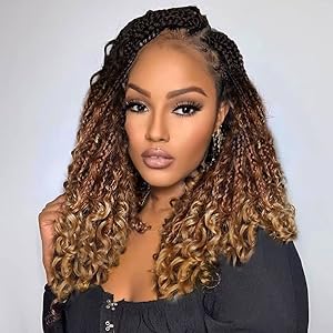 Ombre Goddess Box Braids Crochet Hair For Black Women