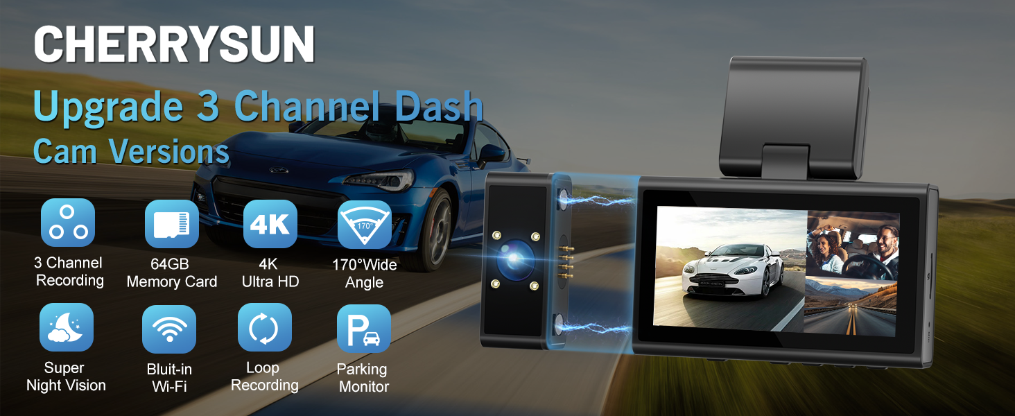 3 Channel Dash Cam