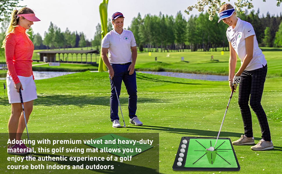 Golf Hitting Mat Golf Practice Mat for Swing Path