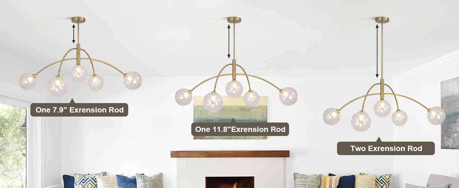Mid Century Modern Globe Chandelier