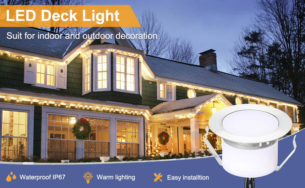 warm white decking lights