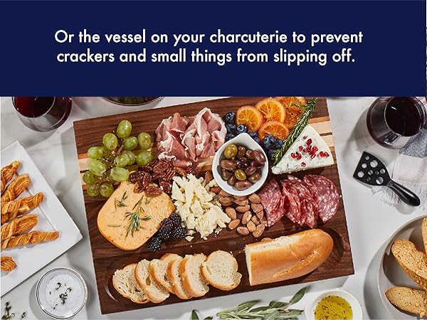 Sonder LA's built-in well is perfect for serving charcuterie and holding crackers and baguettes.