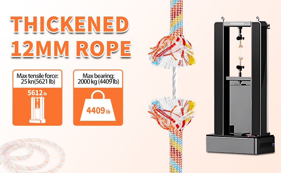 Tree Swing Ropes (Set of 2), 3FT/5FT/10FT/15FT/20FT, Tree Swing Straps Hanging Kit Holds 4400 lbs, Heavy Duty Carabiners for All Swing Hammock Playground Set Accessories (5 FT) 16 rope swing