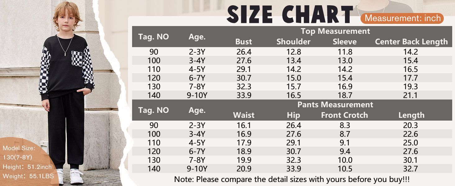 Cool Soft Crewneck Sweatshirt and Sweat Pants Boy Fall Outfits