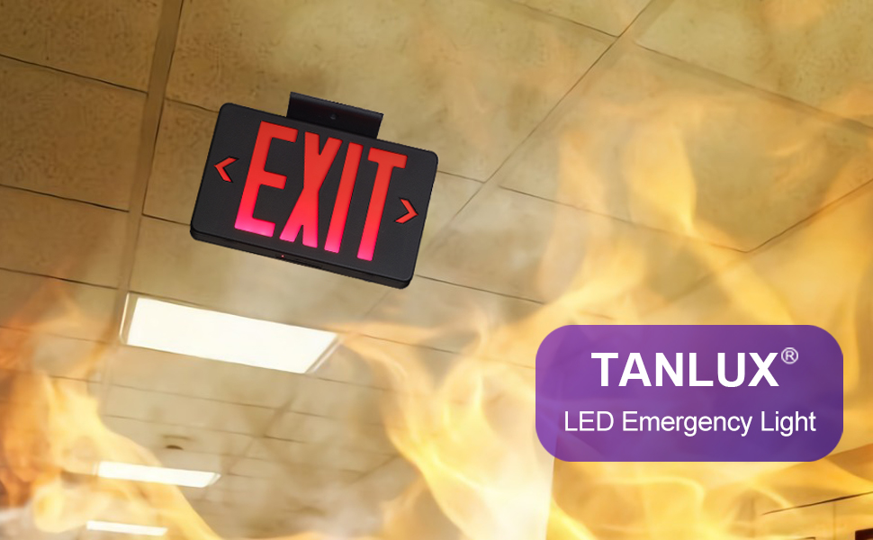 exit sign with emergency lights